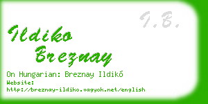 ildiko breznay business card