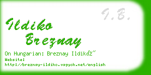 ildiko breznay business card